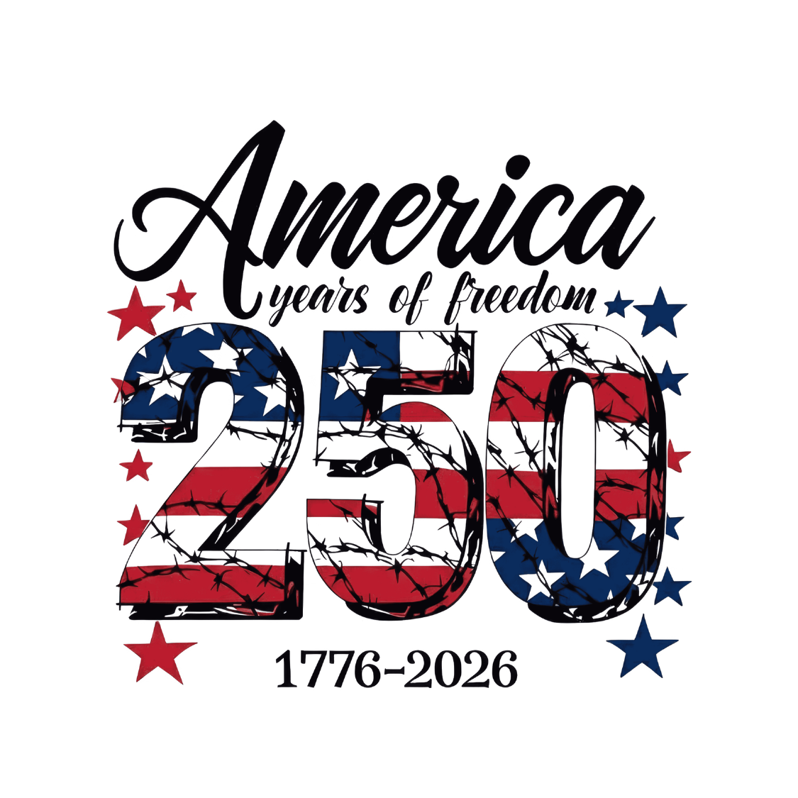 2"x2" Stars & Stripes